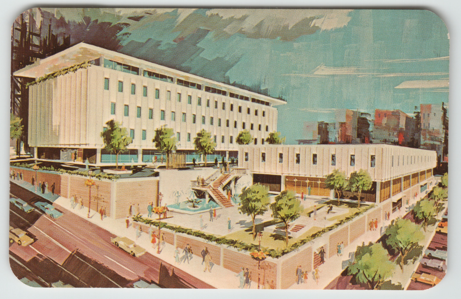 Postcard 1964 Edward Lehman Model of City Hall in Allentown, PA.