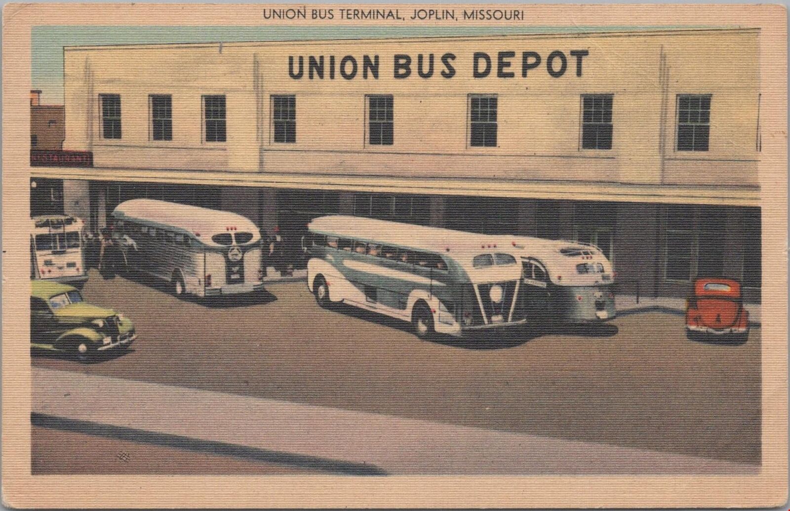 Postcard Union Bus Terminal Joplin Missouri MO 