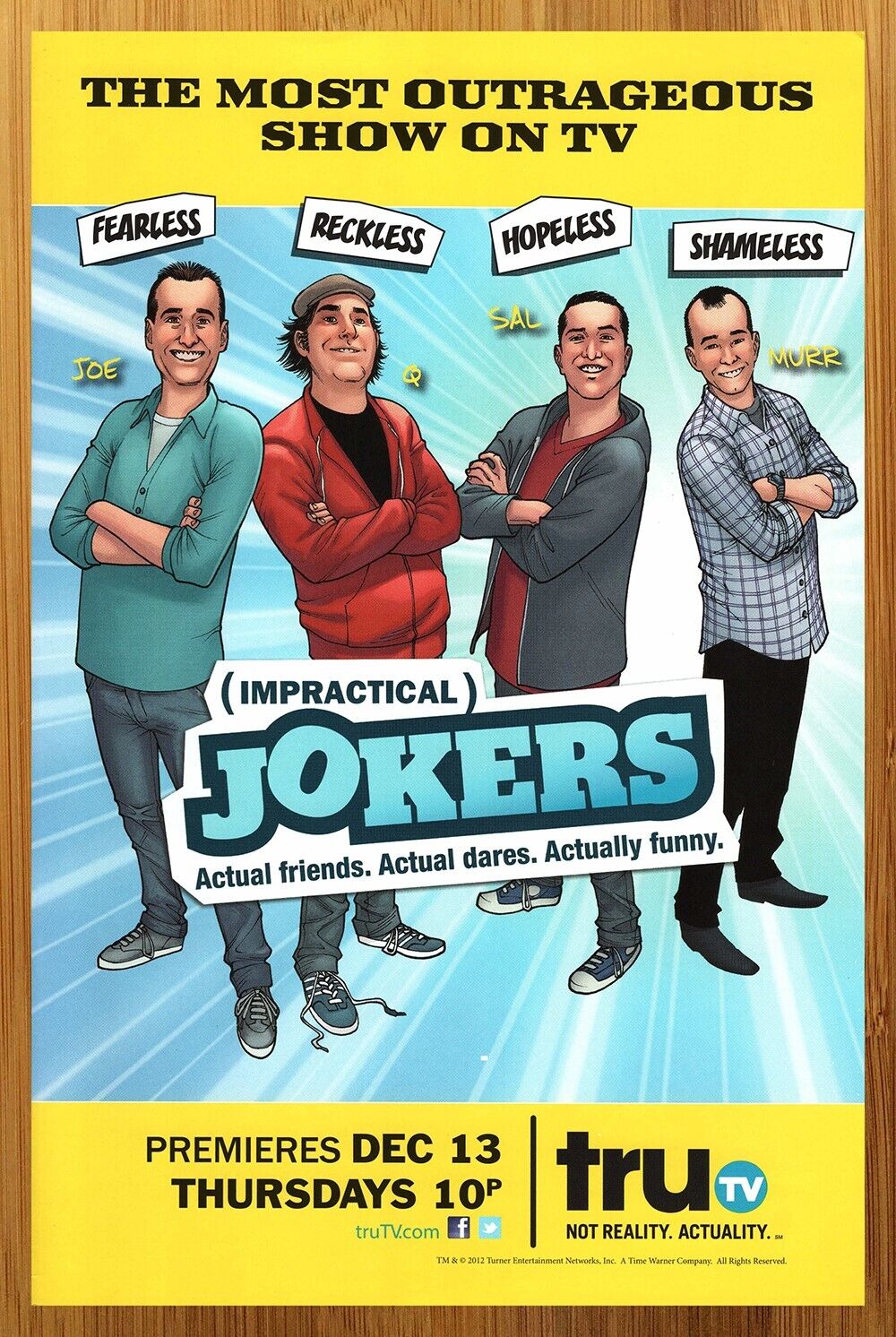 2012 Impractical Jokers TV Series Print Ad/Poster Official Comedy Show Promo Art