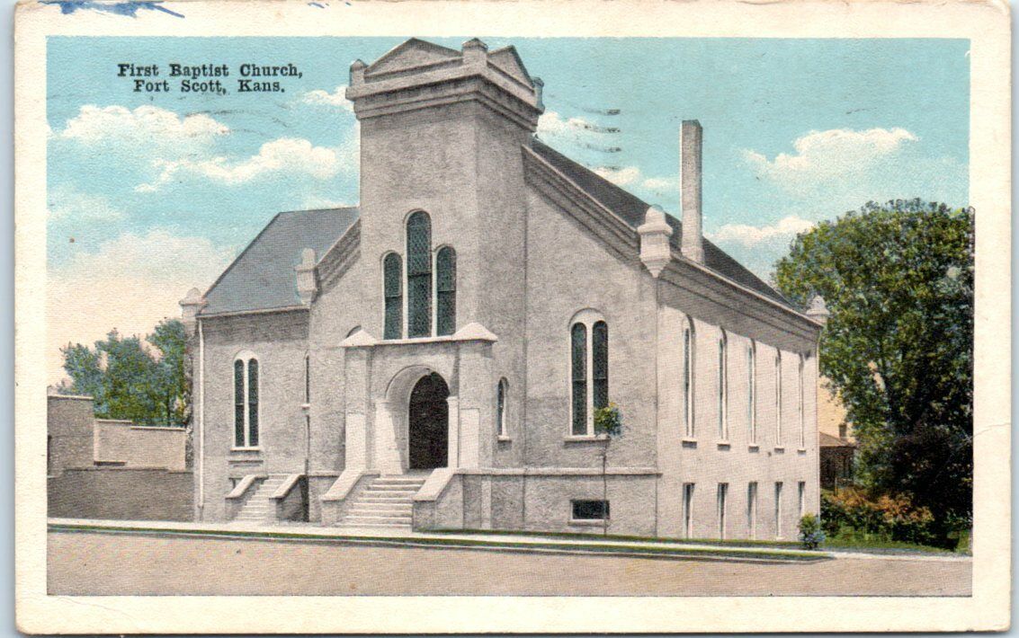 Postcard - First Baptist Church, Fort Scott, Kansas
