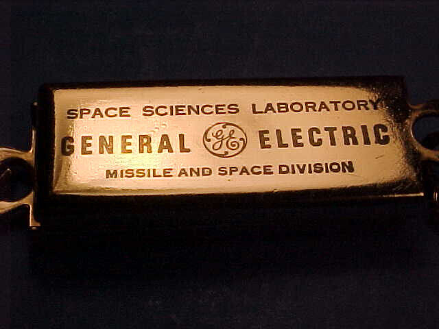 Vintage 1960s GE General Electric Missile & Space Division Key-chain Science Lab