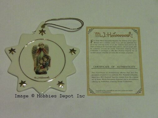 M.I. Hummel Porcelain Hanging Christmas Tree Ornament #B558 Heavenly Protection