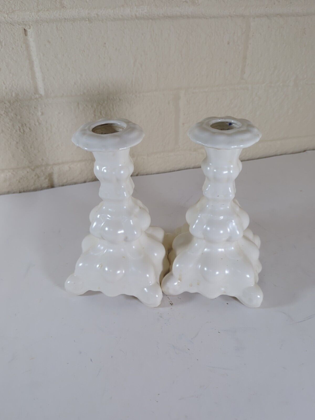 Set Vintage Signed And Dated 1969 Holland Mold Candle Holders