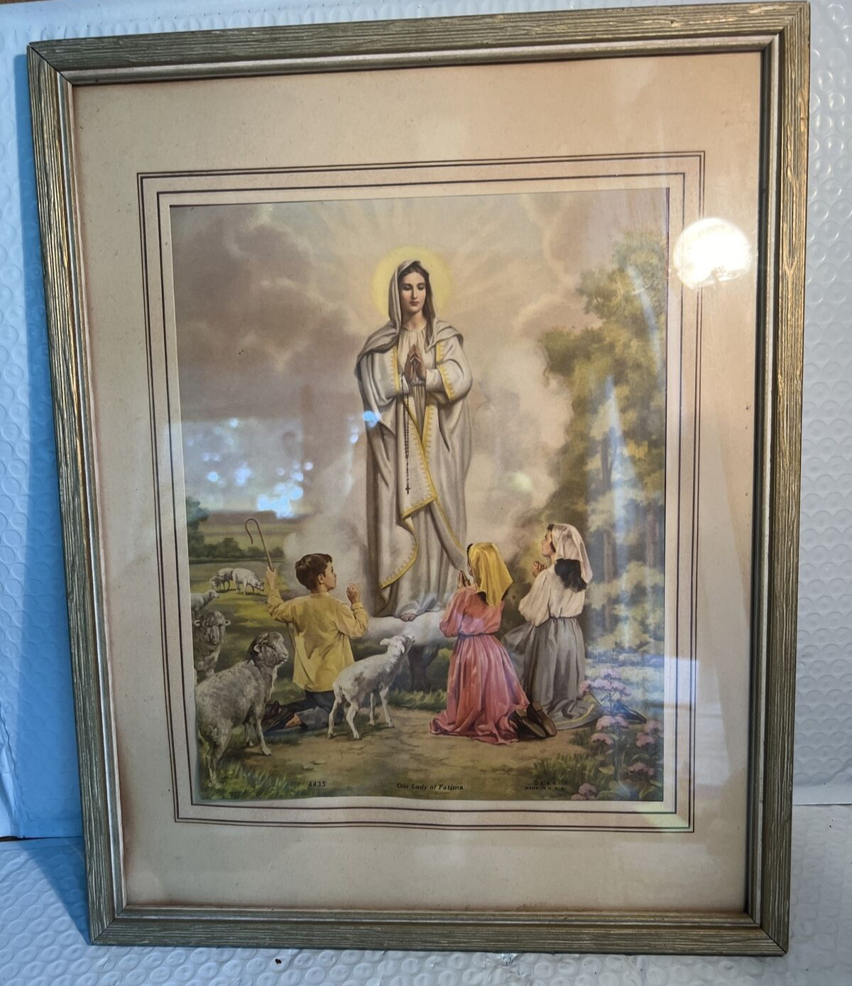 Vintage Framed Our Lady of Fatima 10\