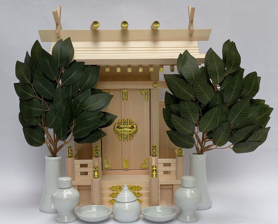 Kamidana Complete Set Japanese Household Shinto Altar Shrine Hinoki cypress
