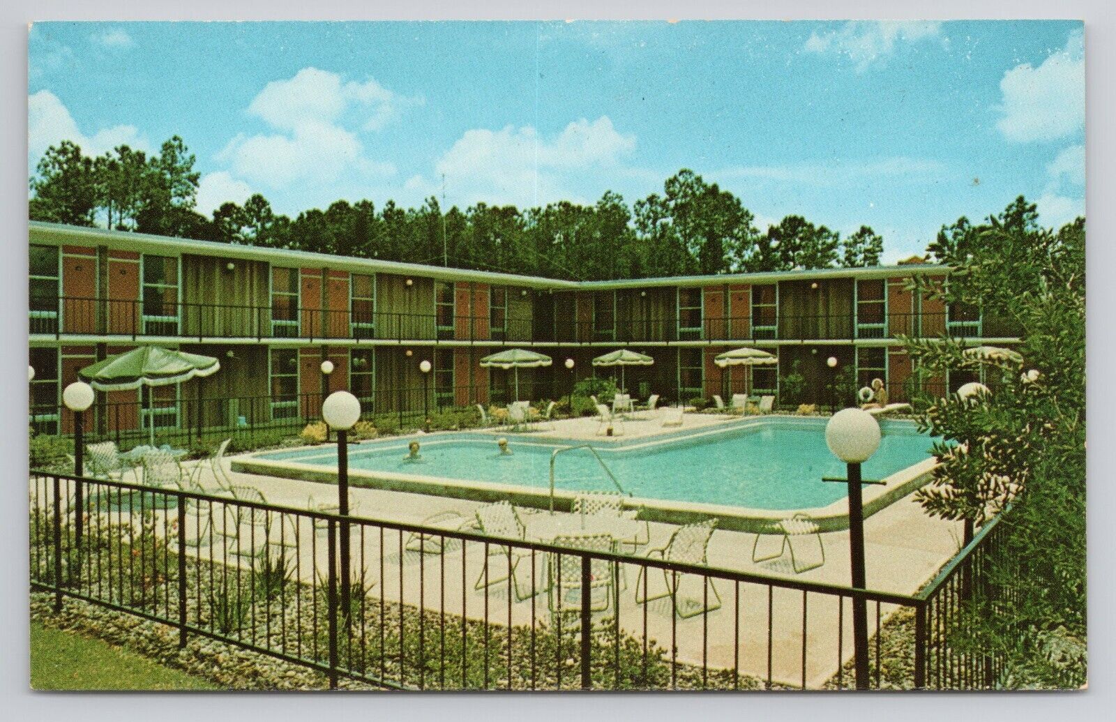 Postcard Davis Bros Cafeterias And Motor Lodges Ormond Beach Florida
