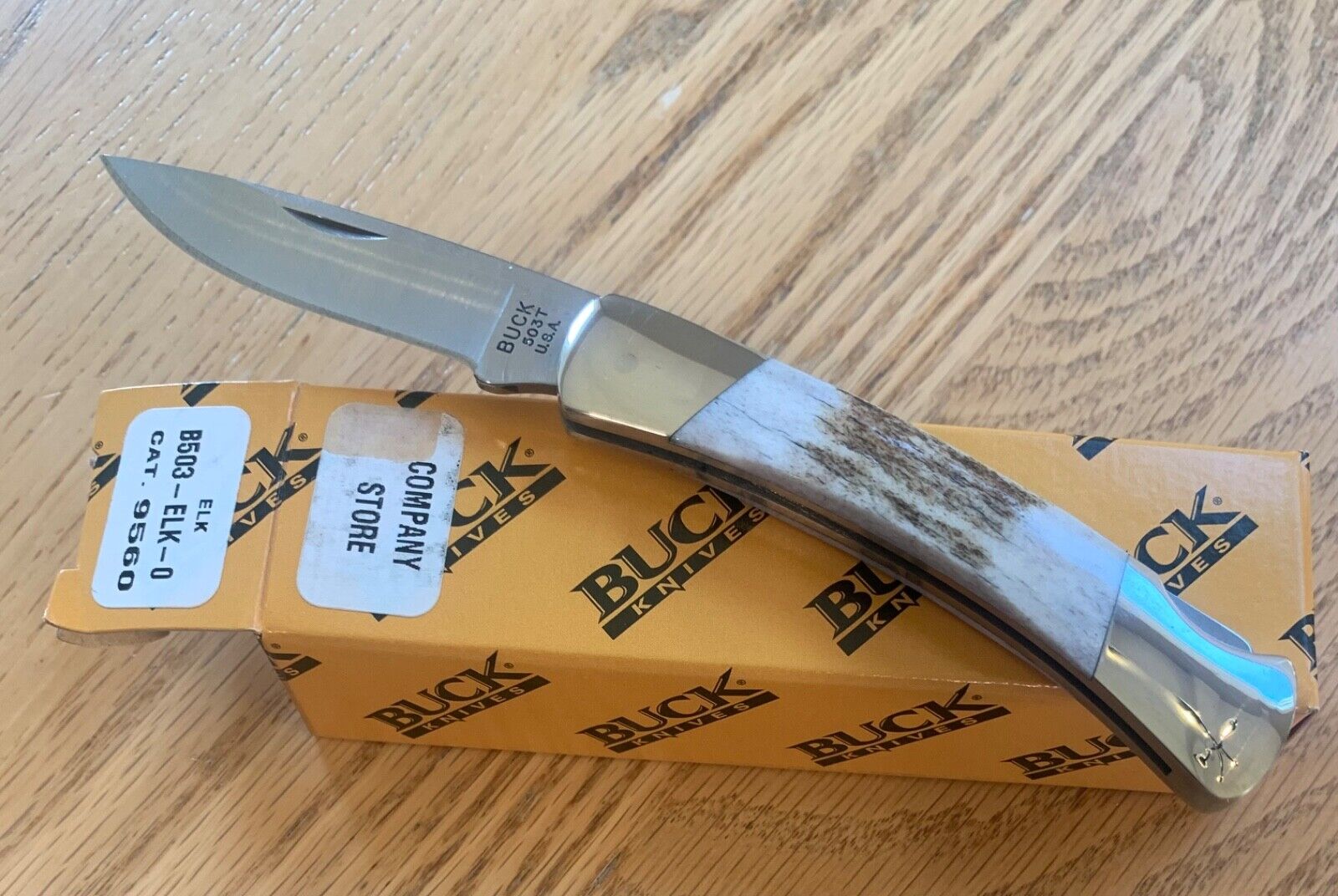 RARE BUCK ELK STAG 503 PRINCE KNIFE NEVER USED IN BOX   D22