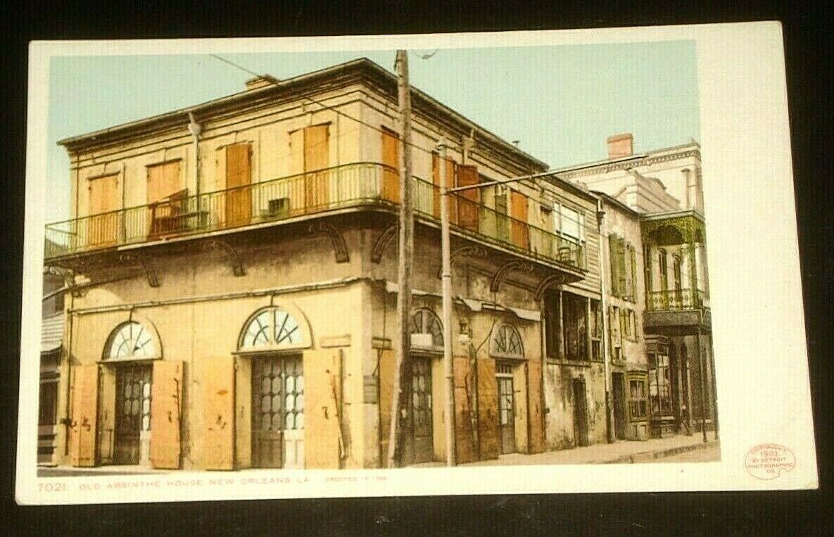 Old Absinthe House 1903 Detroit Photographic Postcard New Orleans La