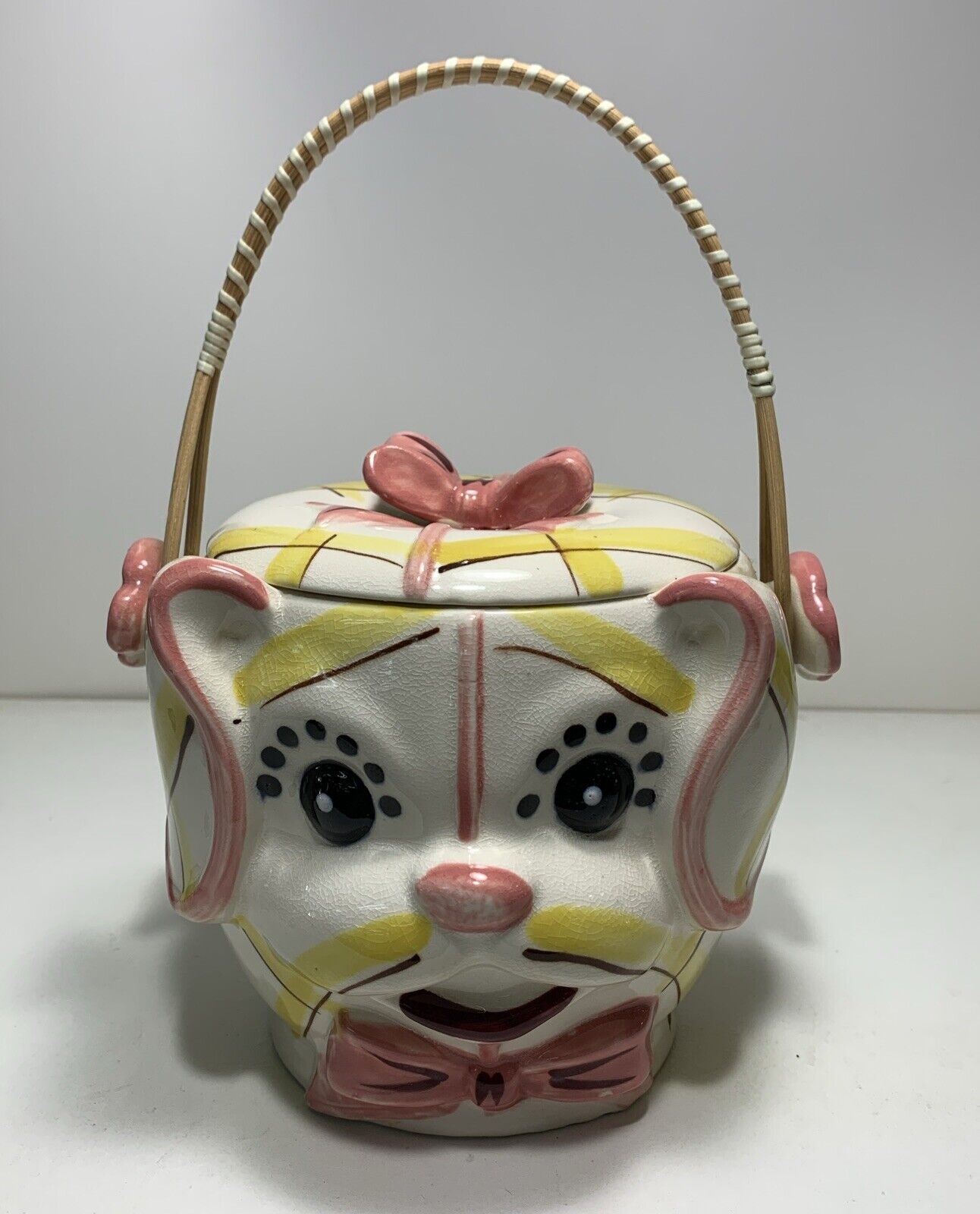 Vintage Rare Anthropomorphic Dog Cookie/Biscuit Jar Grantcrest HP Japan 1950’s