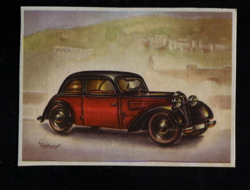DKW Meisterklasse Limousine 1937 Vintage 1950s Dutch Trading Card