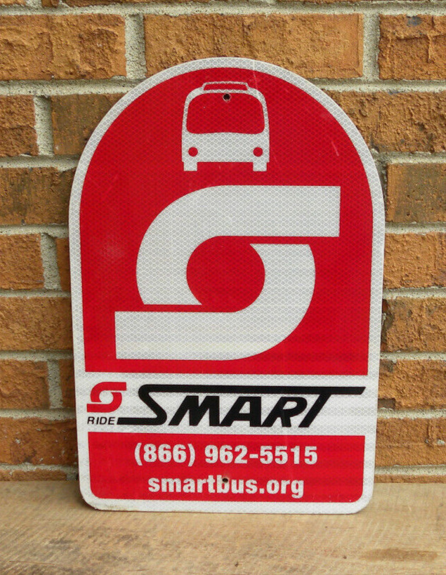 Retired SMART Bus Route Double Sided Sign, 12\