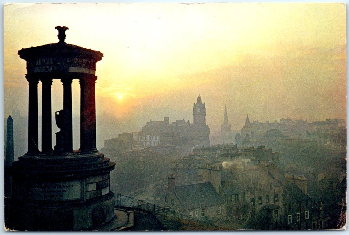 Postcard - Sunset Over Edinburgh, From Calton Hill - Edinburgh, Scotland