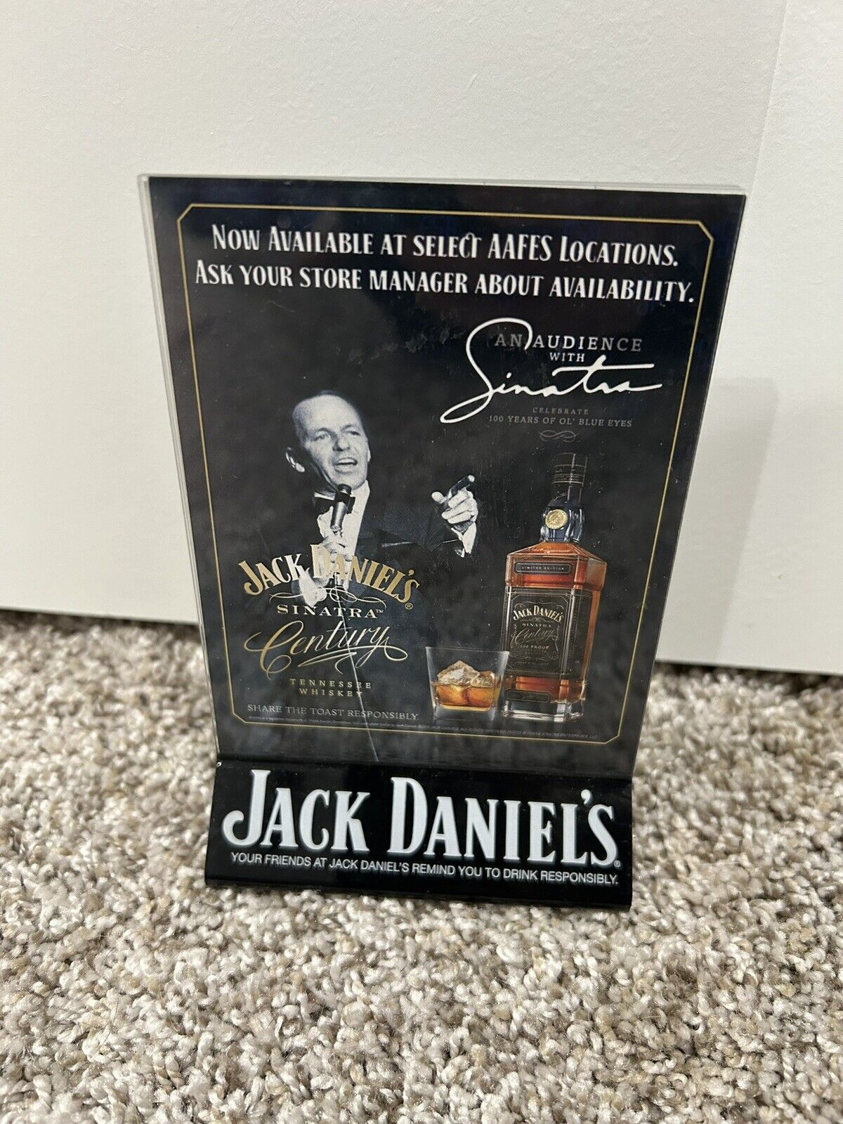 Jack Daniel’s Sinatra Table Sign 