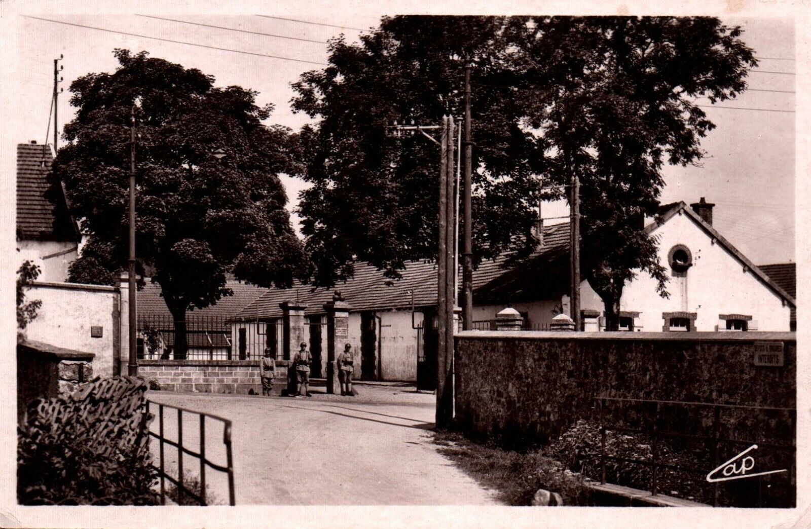 RPPC Remiremont France Entrance To Gobert Barracks Real Photo Postcard