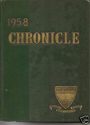 Original 1958 Mary Institute Yearbook - Missouri-The Chronicle 