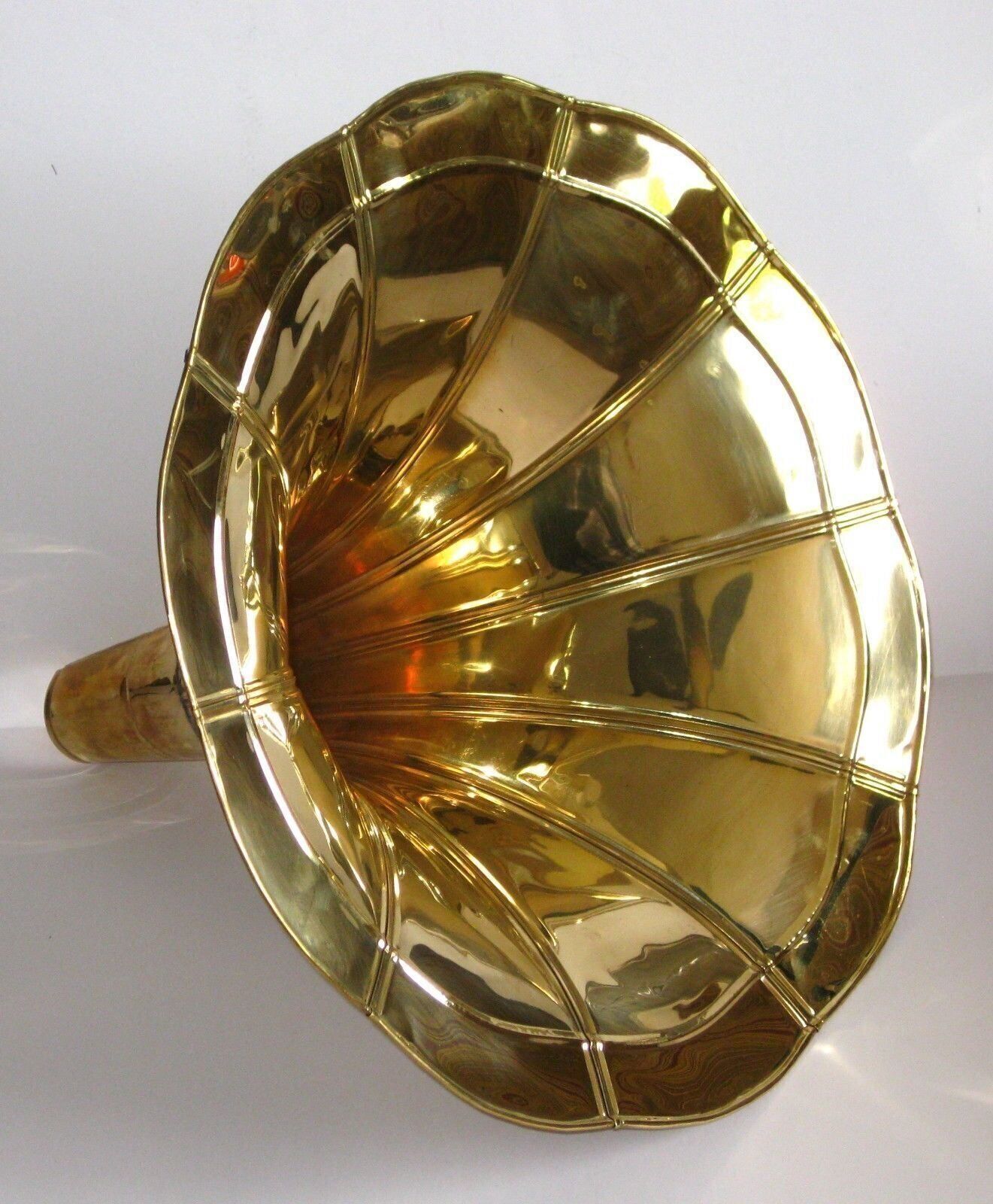 Gramophone Brass Horn Full Size Collectable Ornament Retro Reproduction