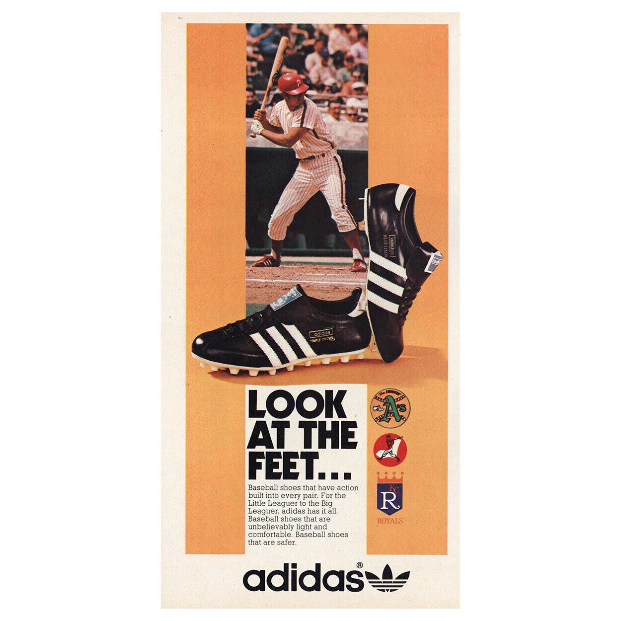 1974 Adidas: Look At the Feet Vintage Print Ad