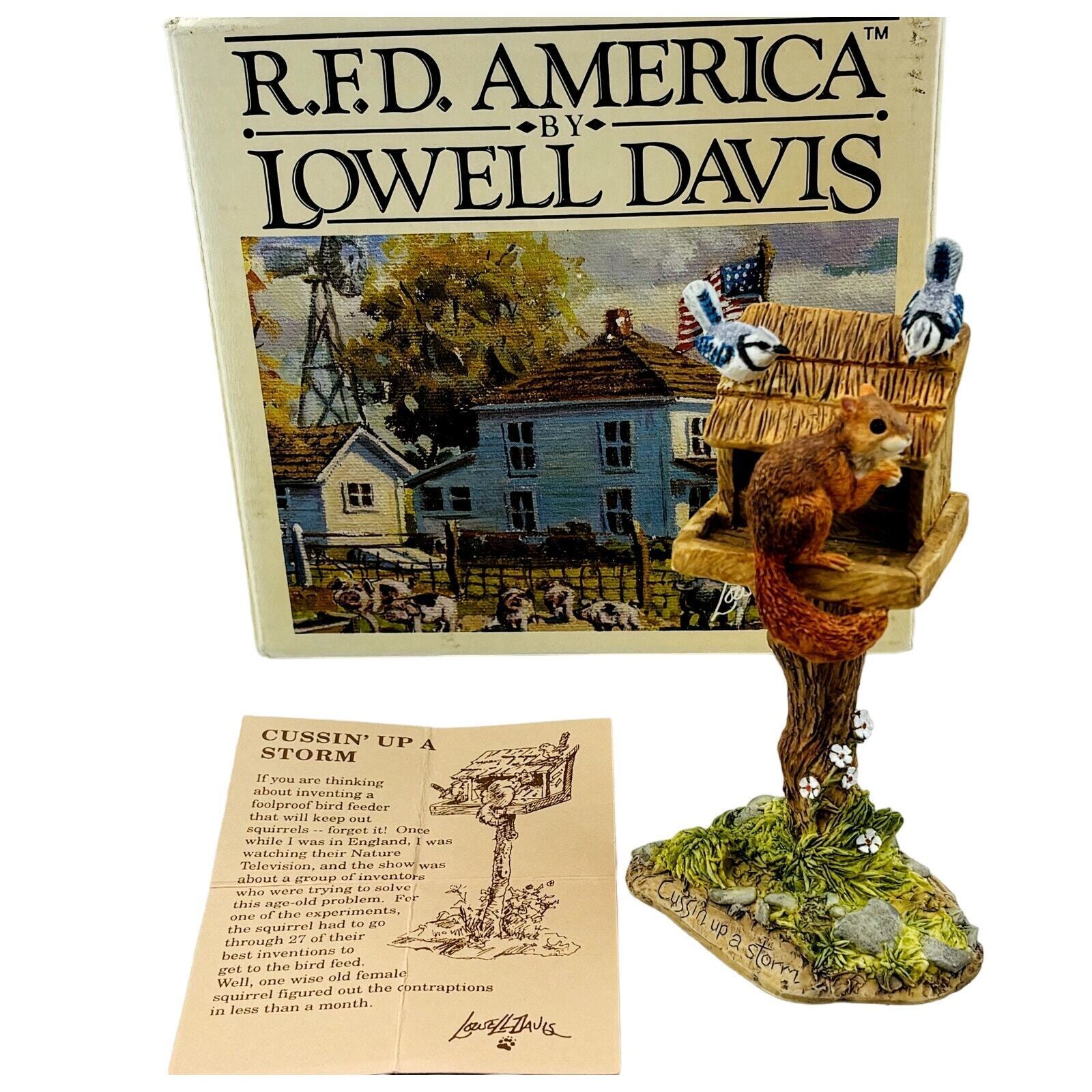 Cussin\' Up A Storm Lowell Davis Schmid RFD America Figurine Blue Jays Squirrel