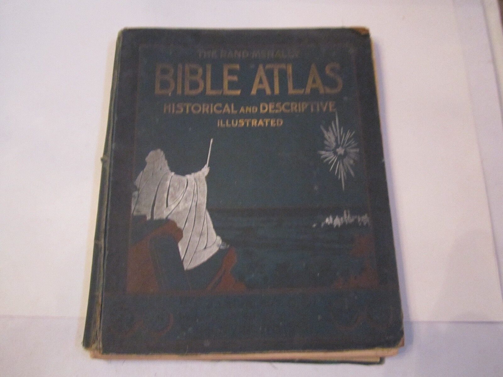 1910 THE RAND-MCNALLY BIBLE ATLAS HISTORICAL & DESCRIPTIVE ILLUSTRATED - TUB RSS