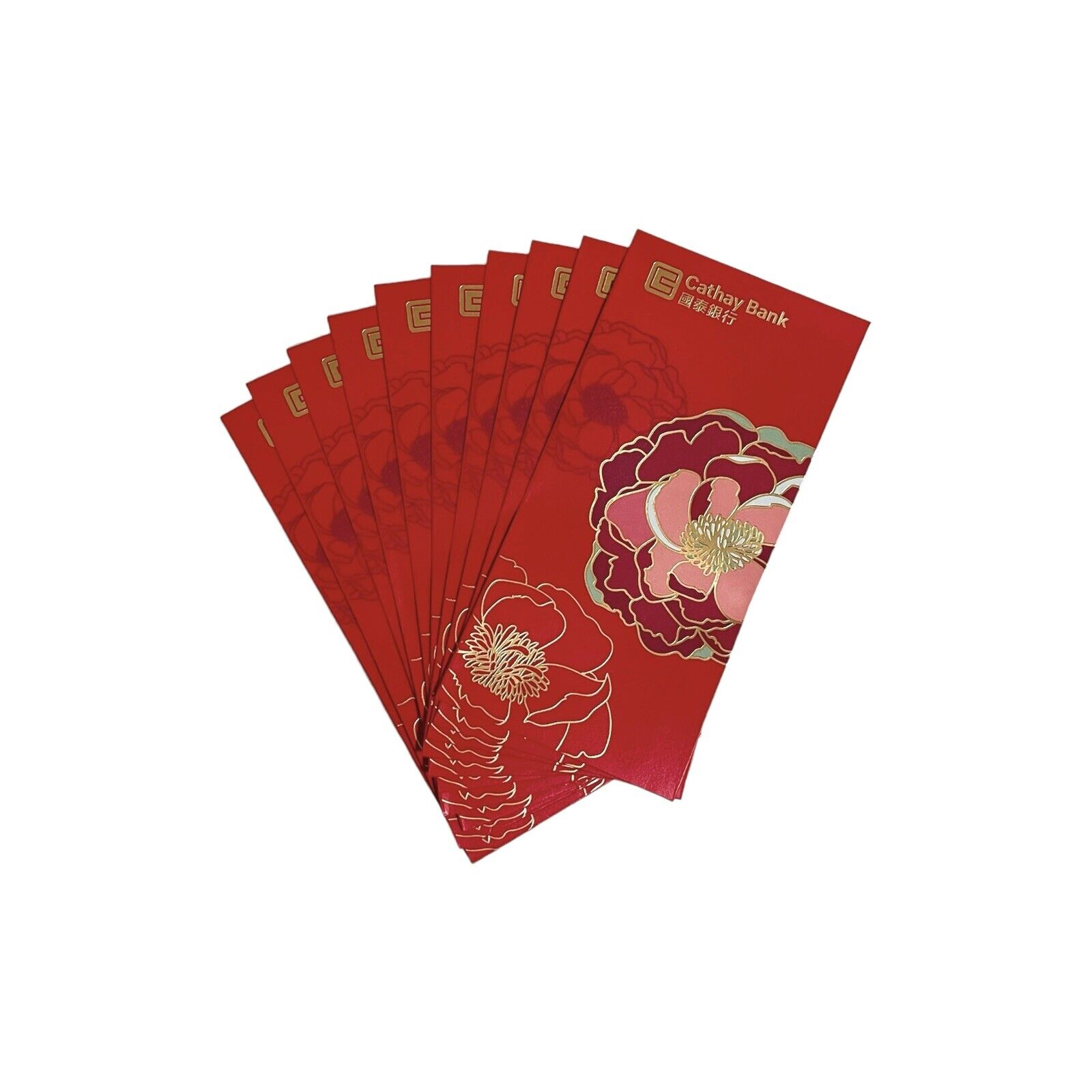 Chinese Red Envelopes Packets Happy New Year Money Gift Best Wishes (Pack of 10)