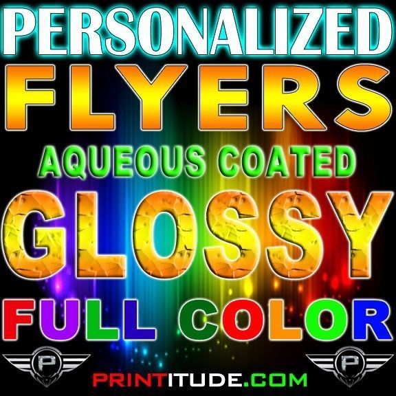 10,000 PERSONALIZED CUSTOM PRINTED 8.5x11 FLYERS Full Color 2 sided 100lb Glossy
