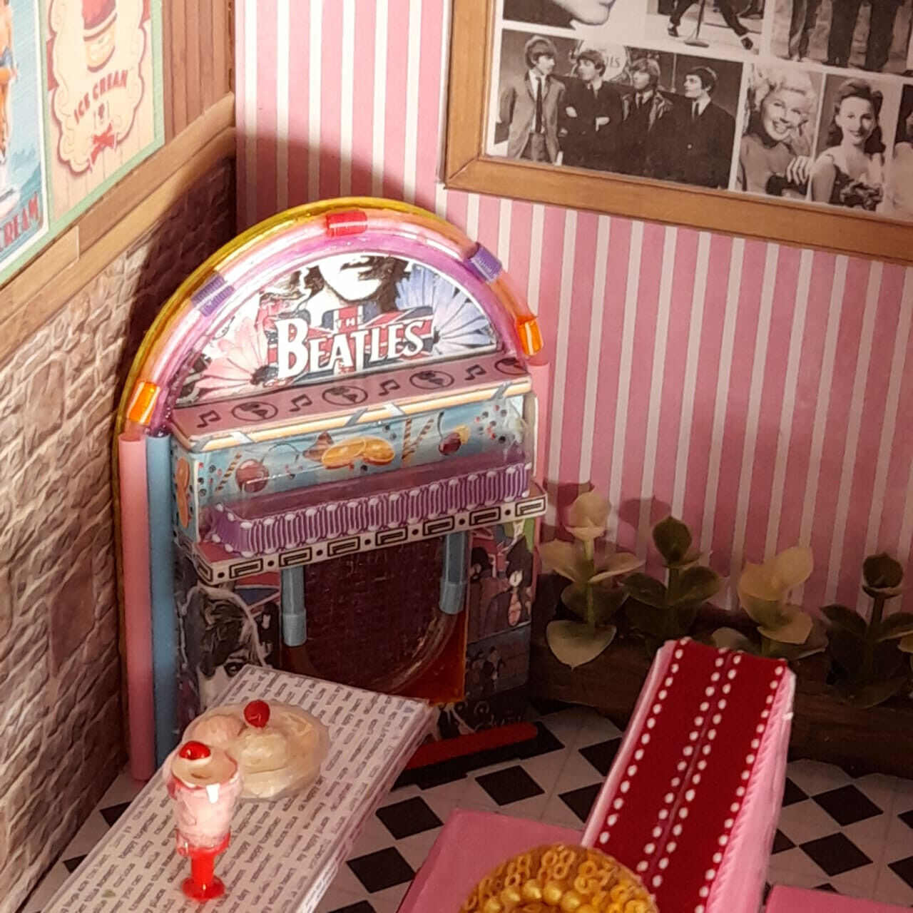 One-of-a-kind Room Box - Penny Lane Ice Cream Parlour by Antonelli Studio