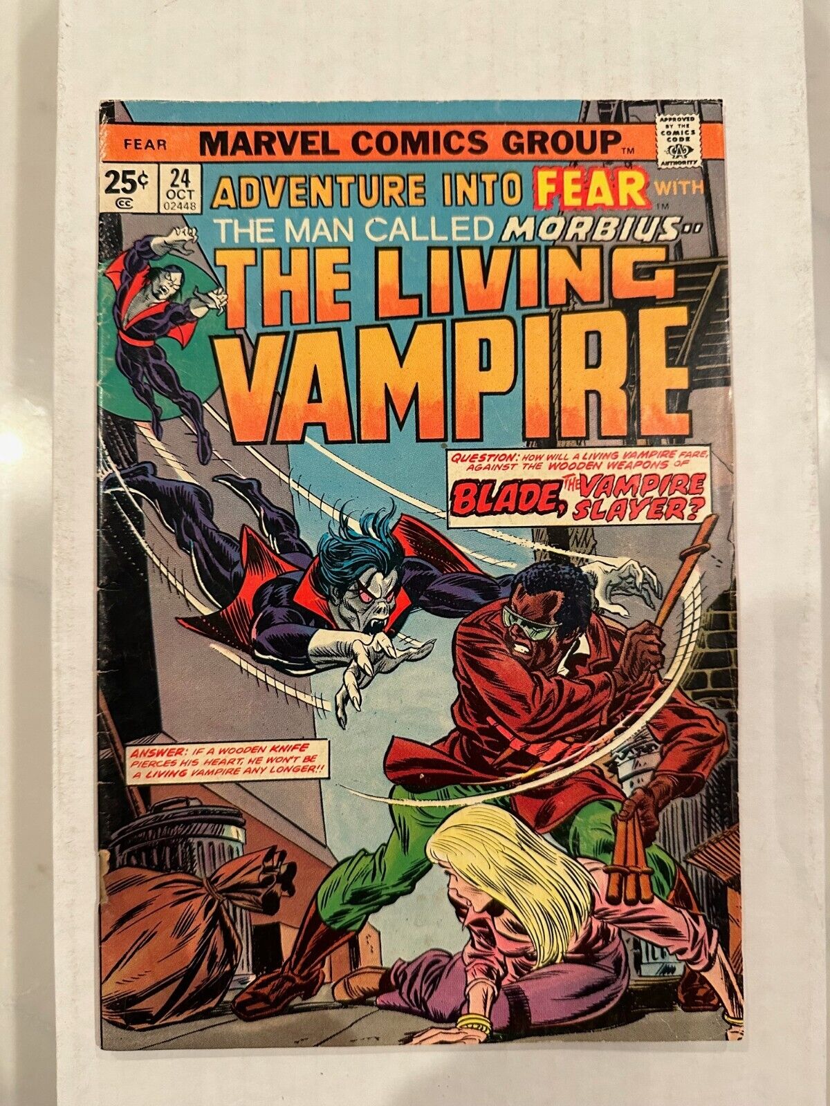 Adventure Into Fear #24  Comic Book  1st Meeting of Blade & Morbius