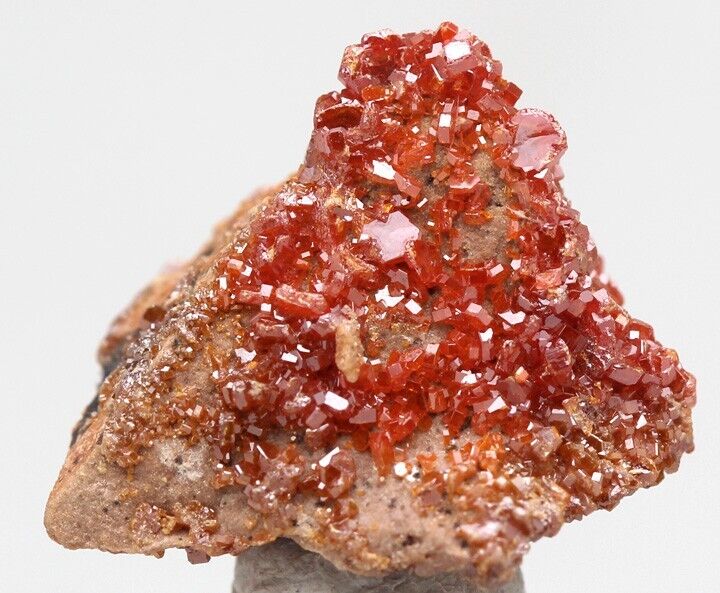 AMAZING Vanadinite RED Crystal Cluster Mineral Specimen Matrix Gemstone MOROCCO
