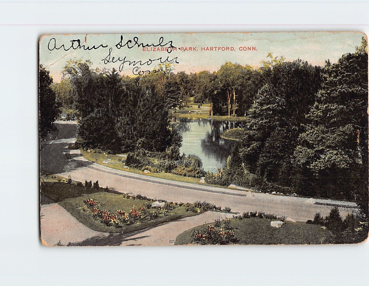 Postcard Elizabeth Park Hartford Connecticut USA