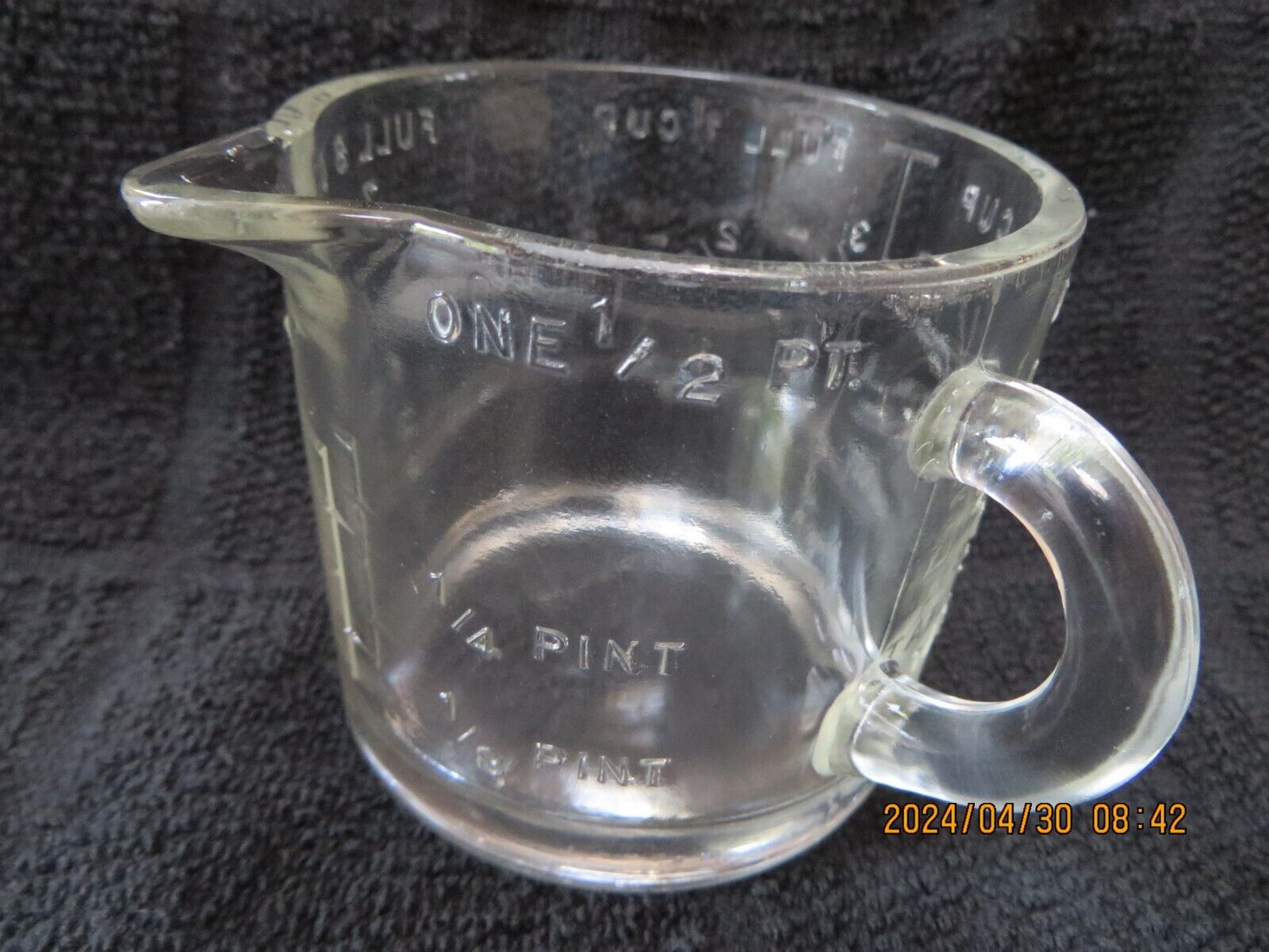 Vintage 1950s Short Measuring Cup With Spout Dry Measure Goods