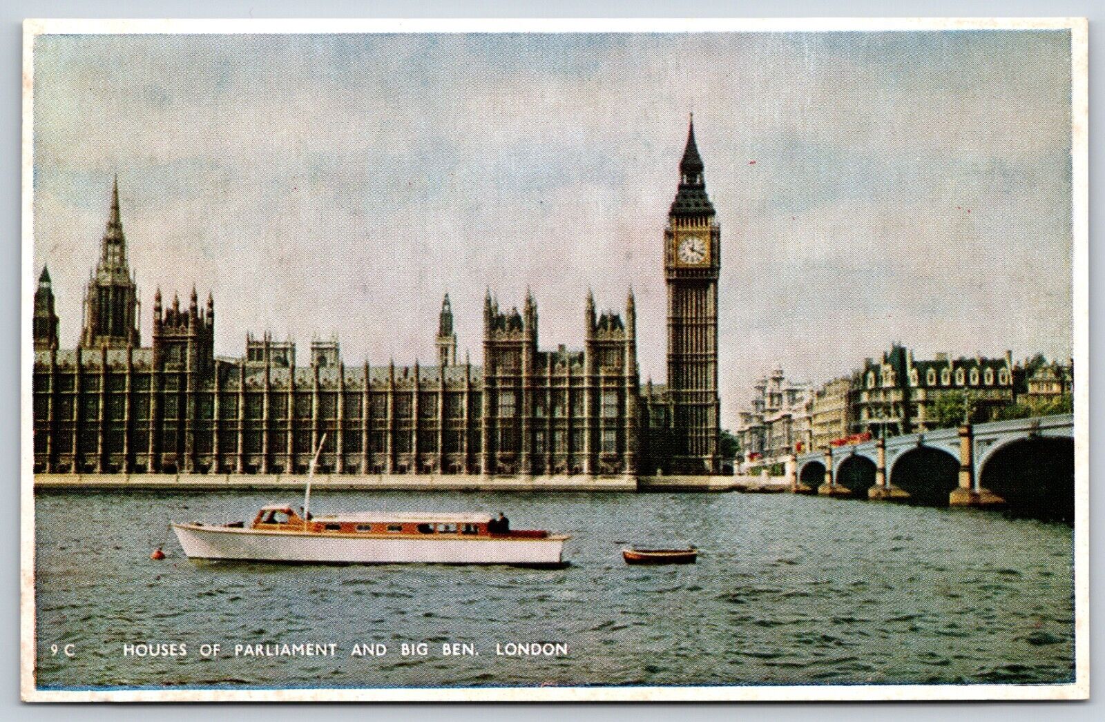 Postcard Houses Of Parliament And Big Ben, London England Unposted