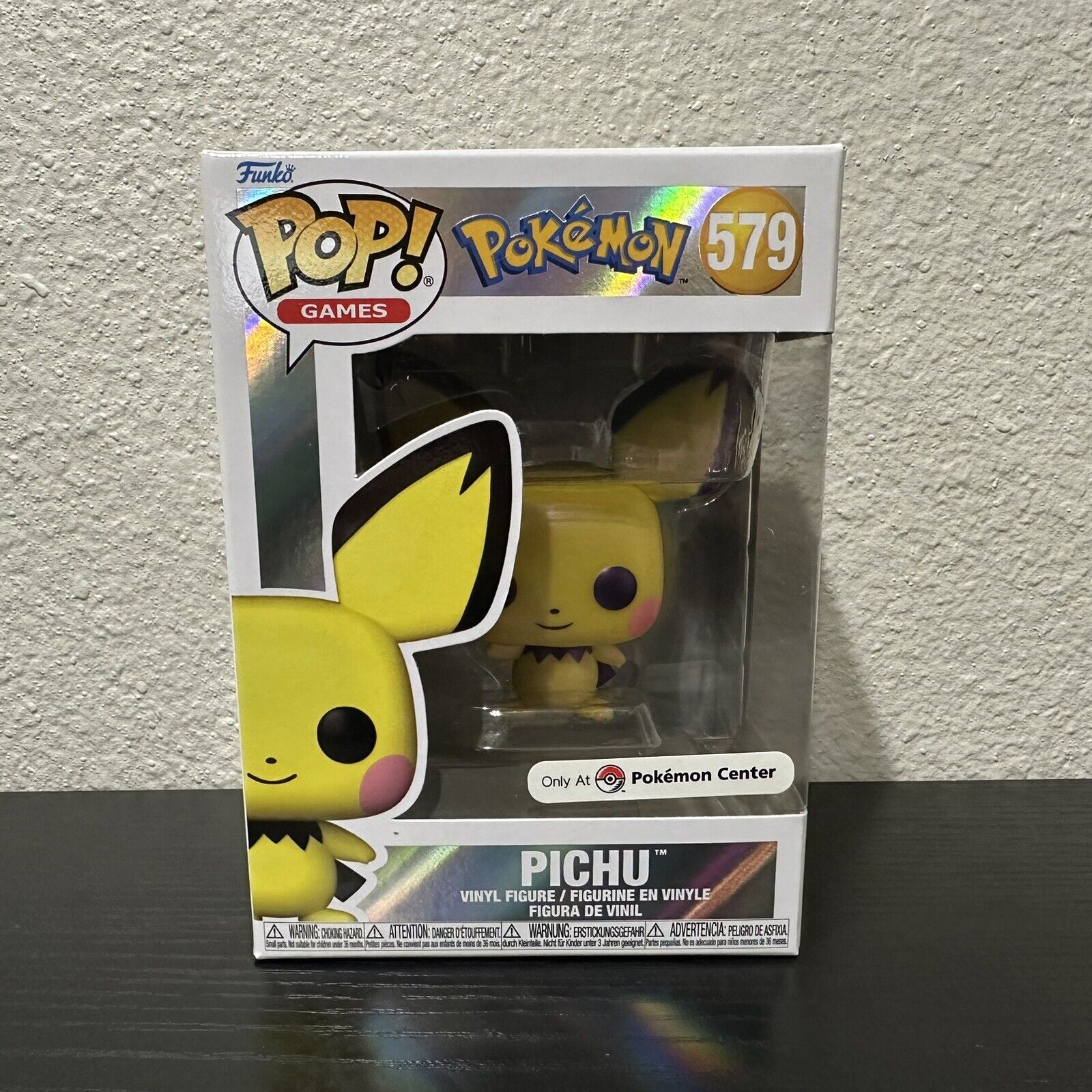Pichu Pearlescent Funko Pop Vinyl Figure Pokémon Center Exclusive DAMAGED BOX