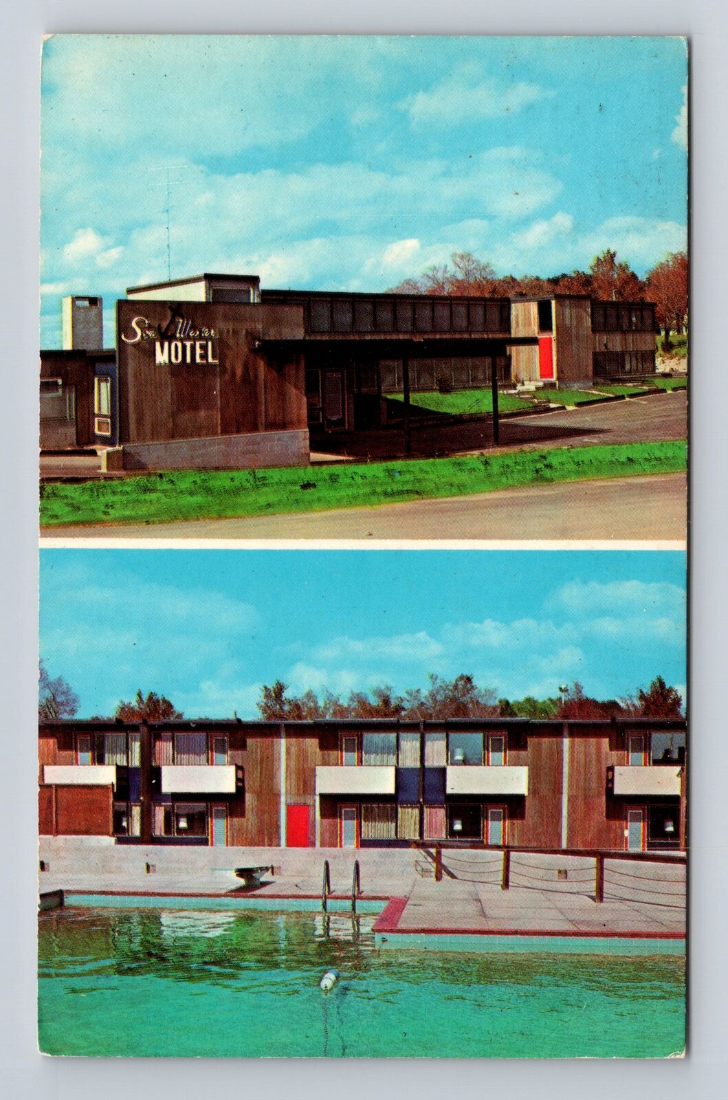 Frankfort MI-Michigan, Sou-Wester Motel, Advertising, Vintage c1970 Postcard