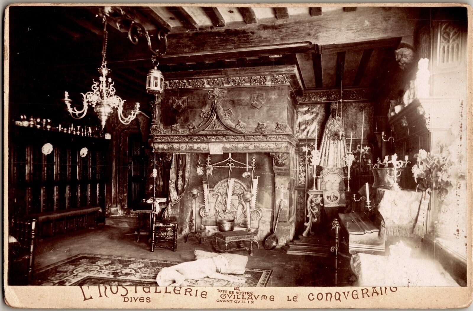 Willam Hotel Interior France  1870s Antique Cabinet Photo RARE