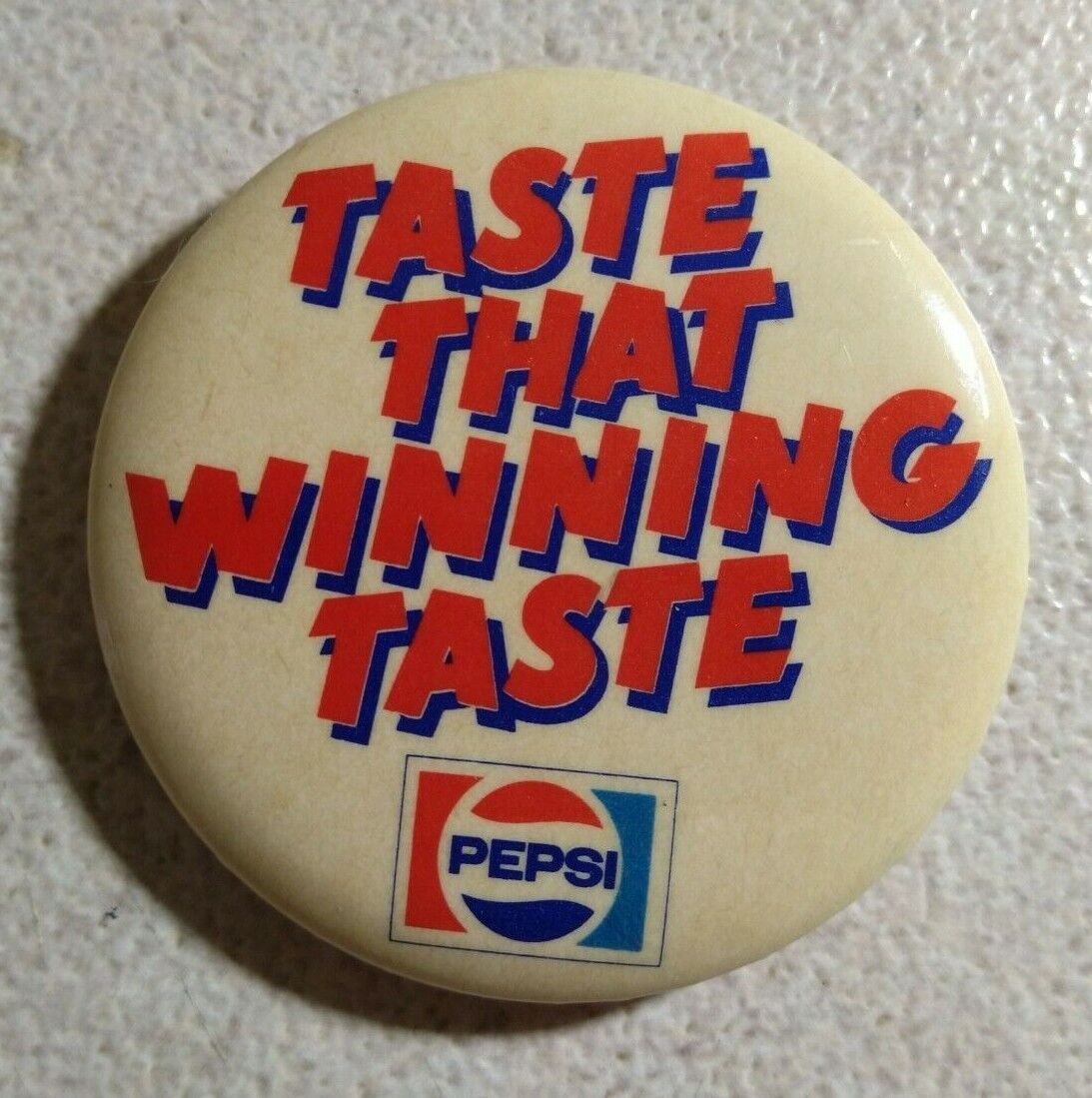 Taste That Winning Taste Pepsi Advertising Pinback Button - Approx. 2.25\