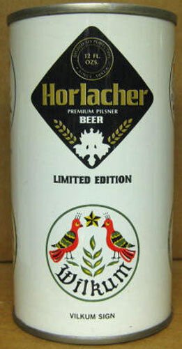 HORLACHER LIMITED EDITION w/ HEX SIGNS Beer CAN Allentown PENNSYLVANIA 1976 gd.1
