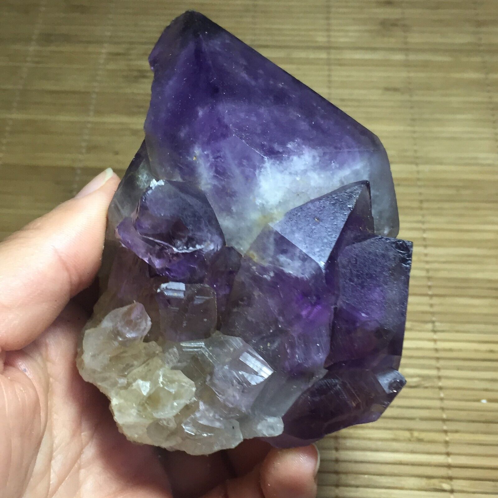 458g Natural Amethyst geode quartz cluster crystal specimen Healing 866