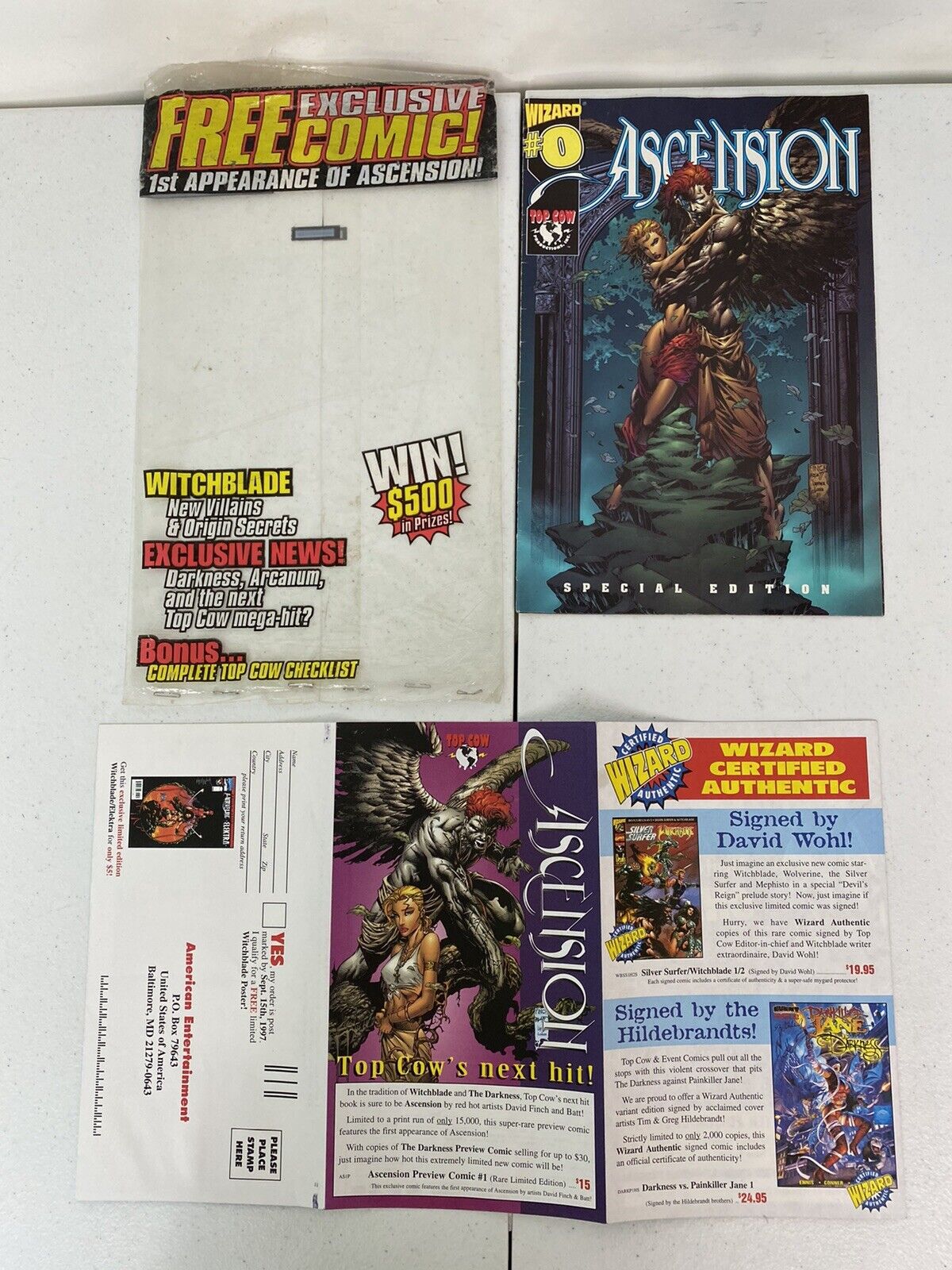 Ascension Issue #0 Comic - 1997 Wizard Special Edition w/ Original Bag & Insert