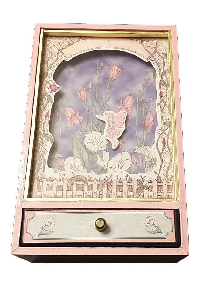Magnetic Floating Floral Fairy Shadow Box ~ Drawered Music Box ~ SAFE SHIPPING ~