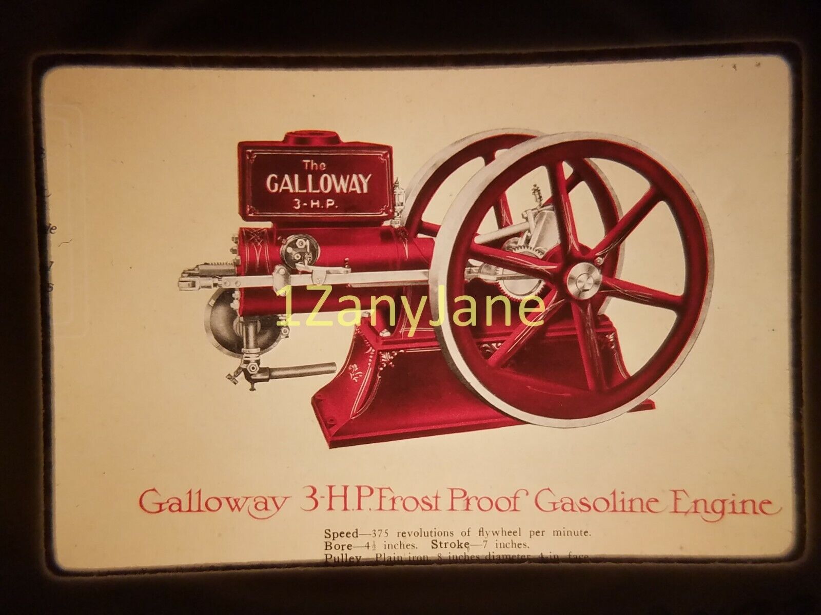 AC2308 35mm Slide of an Allis-Chalmers  from MEDIA ARCHIVES GALLOWAY 3HP ENGINE