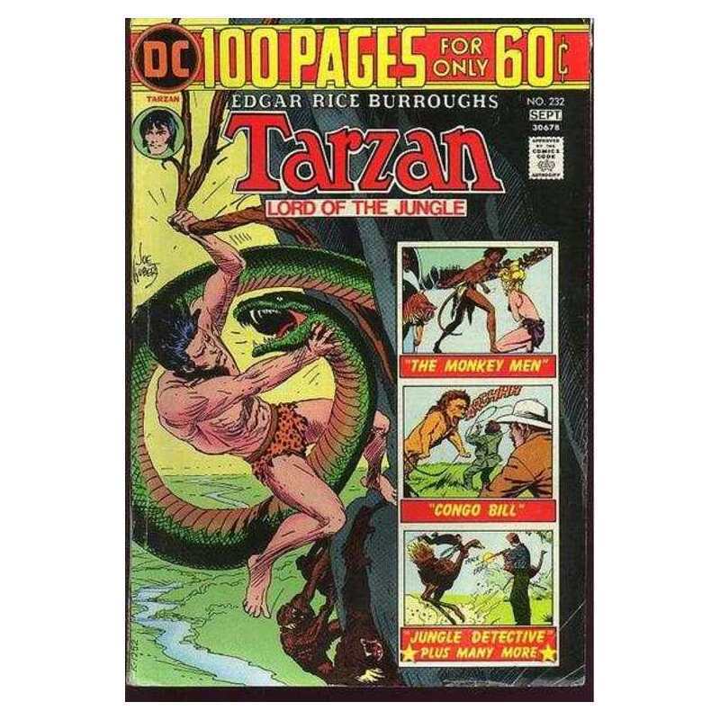 Tarzan #232  - 1972 series DC comics VF+ Full description below [l`