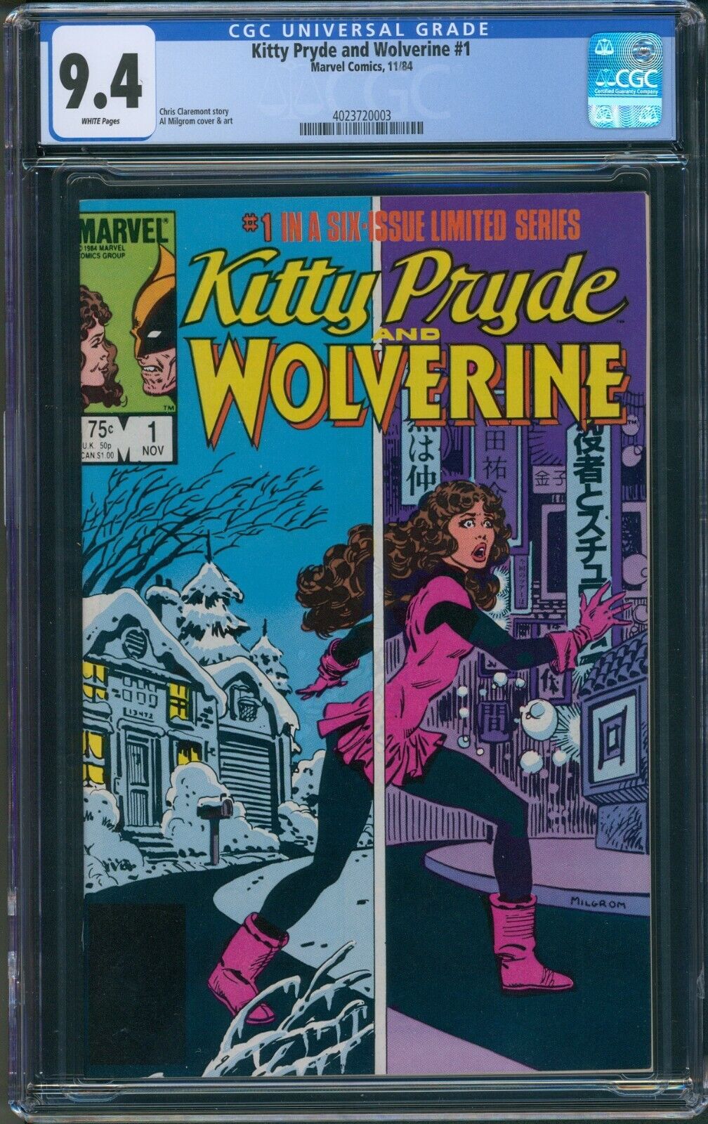 Kitty Pryde and Wolverine #1 Marvel Comics 1984 CGC 9.4 White Pages