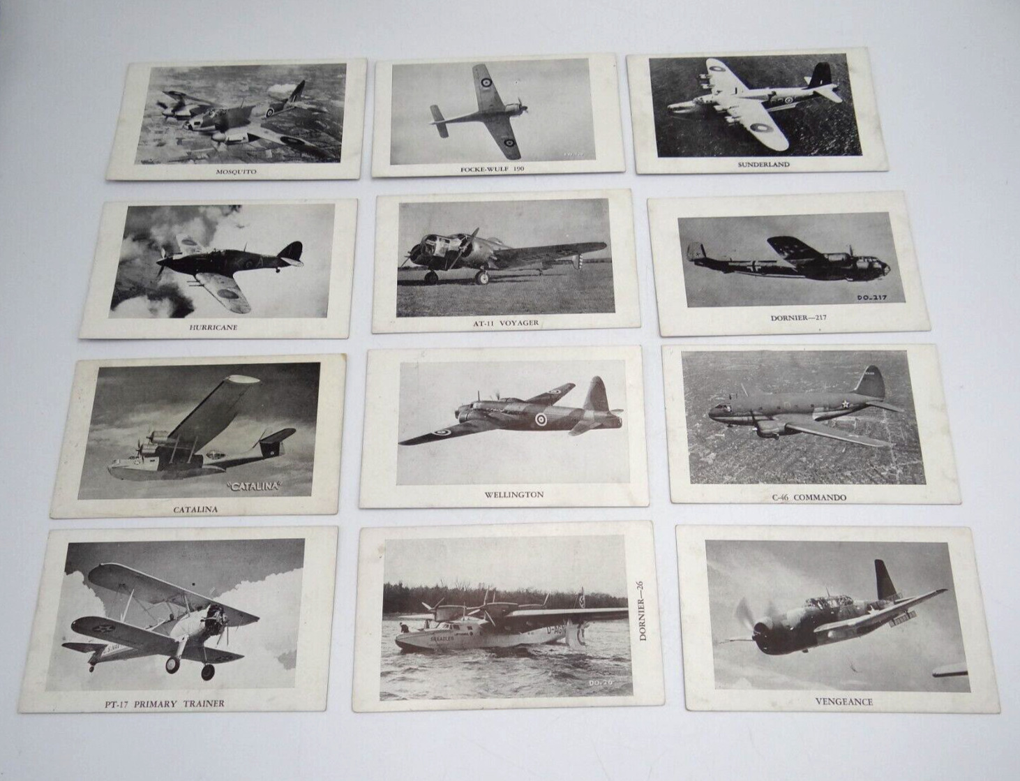 Vintage Airplane Military Planes Jets Black & White Cards - LOT OF 45