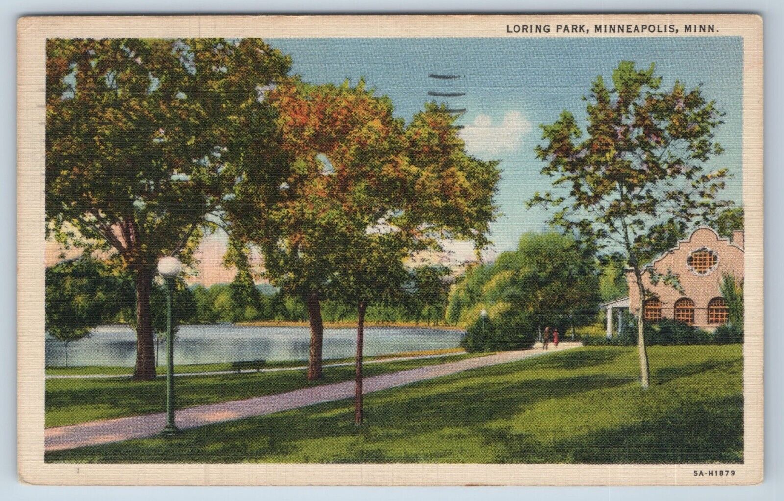 Loring Park Minneapolis Minnesota Lake Shelter Warming House c1937