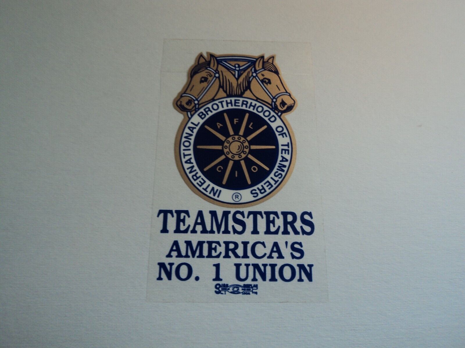 Vintage International Brotherhood Of Teamsters Union Inside Window Decal Sticker