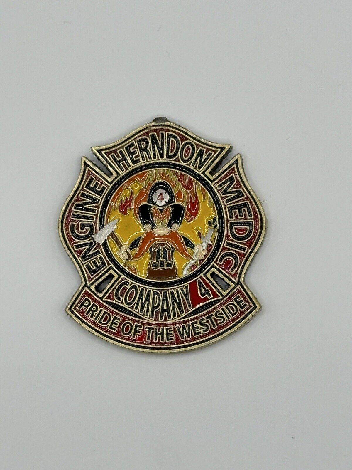 Fairfax County Fire&Rescue Department Herndon 404 Challenge Coin Old Version