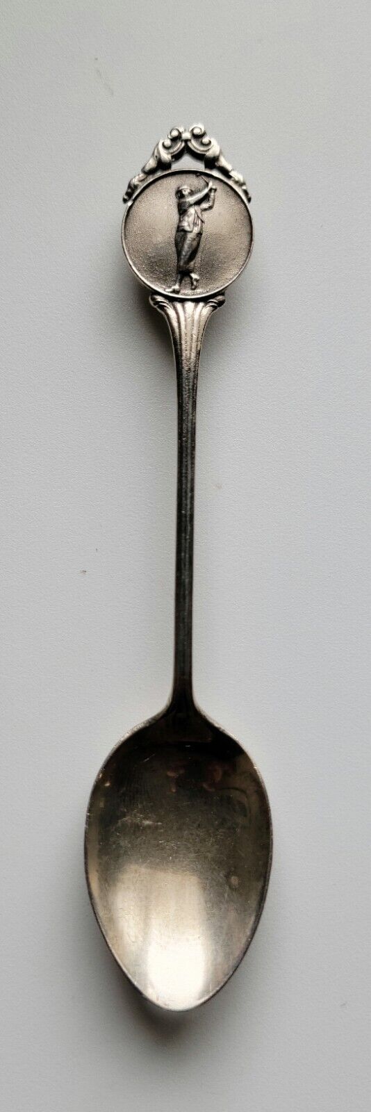 Antique 1920s Womens Golf Prize Silver Spoon PGC Monogram J.F. British Hallmark 