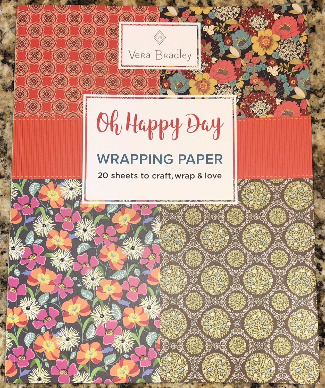 New Vera Bradley Oh Happy Day Wrapping Paper: 20 Sheets to Craft, Wrap & Love