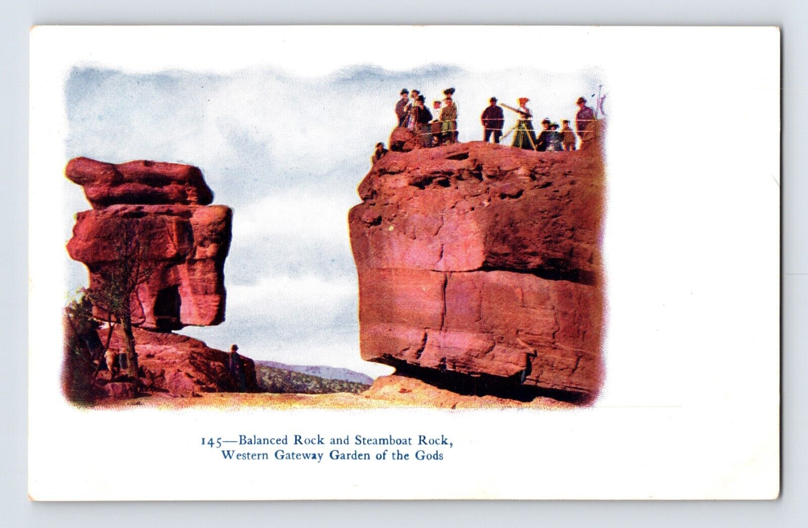 Postcard Colorado Pikes Peak CO Garden God Balanced Steamboat Rock Pre-1907