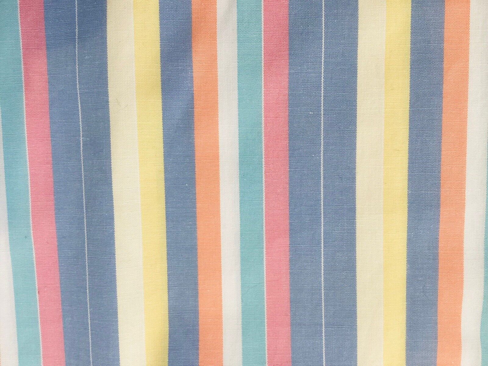 Vintage Finely Woven Cotton Shirting Muted Pastel Stripe 60” Wide 1 5/8 yd